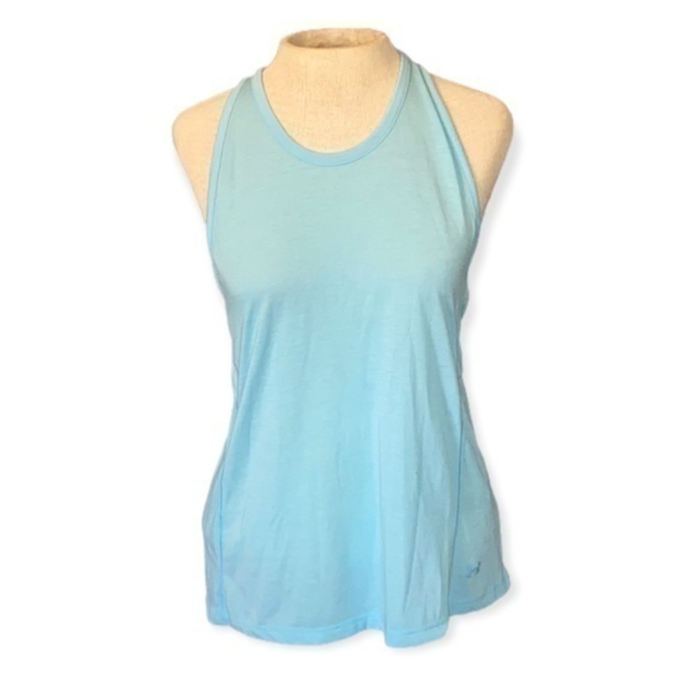 Under Armour tank top loose women’s size small cut out on sides light blue